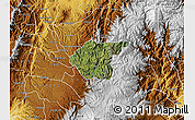 Satellite Map of Silvia, physical outside