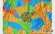 Satellite Map of Silvia, political outside