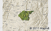 Satellite Map of Silvia, shaded relief outside