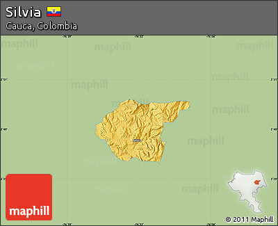 Savanna Style Map of Silvia, single color outside