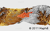 Political Panoramic Map of Silvia, physical outside