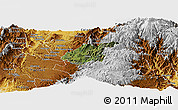 Satellite Panoramic Map of Silvia, physical outside