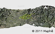 Satellite Panoramic Map of Silvia, semi-desaturated