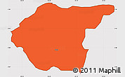 Political Simple Map of Silvia, cropped outside