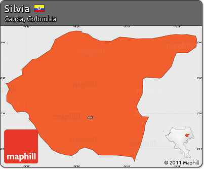 Political Simple Map of Silvia, single color outside