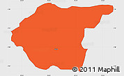 Political Simple Map of Silvia, single color outside