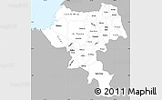 Gray Simple Map of Cauca, single color outside