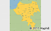 Savanna Style Simple Map of Cauca, single color outside