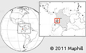 Blank Location Map of Suarez, highlighted country, highlighted parent region, within the entire country