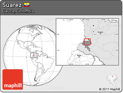 Blank Location Map of Suarez, highlighted country, highlighted parent region