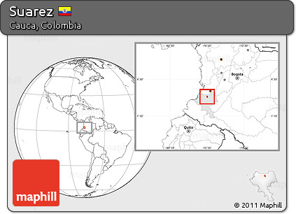 Blank Location Map of Suarez, highlighted parent region