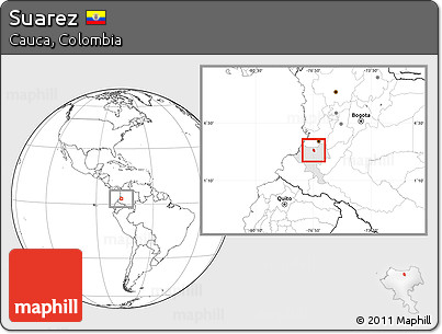 Blank Location Map of Suarez, highlighted parent region