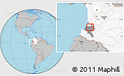 Gray Location Map of Suarez, highlighted country, highlighted parent region