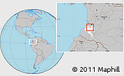 Gray Location Map of Suarez, highlighted parent region
