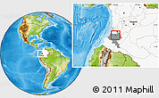 Physical Location Map of Suarez, highlighted country, highlighted parent region