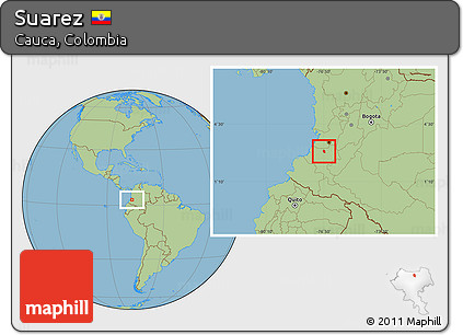 Savanna Style Location Map of Suarez