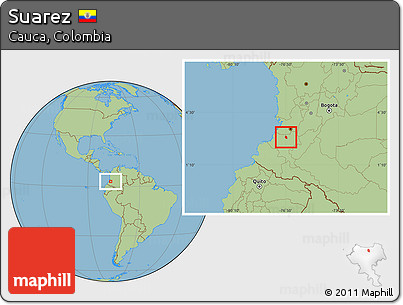 Savanna Style Location Map of Suarez
