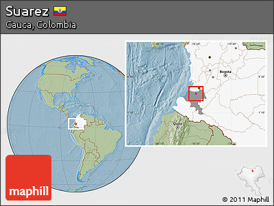 Savanna Style Location Map of Suarez, highlighted country, highlighted parent region, hill shading