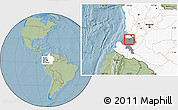 Savanna Style Location Map of Suarez, highlighted country, highlighted parent region, hill shading