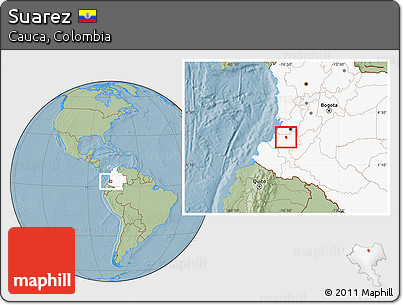Savanna Style Location Map of Suarez, highlighted country, hill shading
