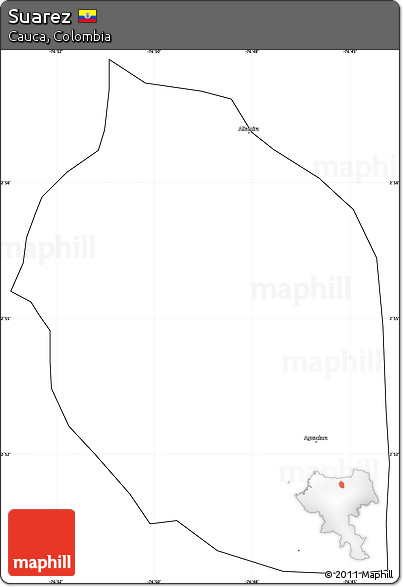 Blank Simple Map of Suarez, cropped outside
