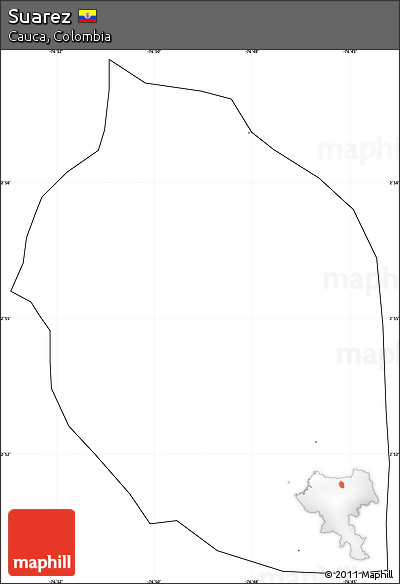 Blank Simple Map of Suarez, cropped outside, no labels