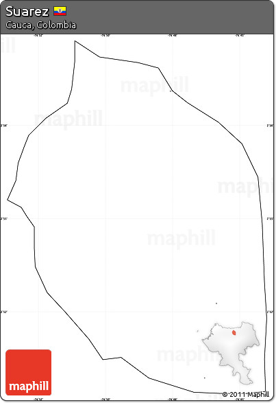 Blank Simple Map of Suarez, cropped outside, no labels