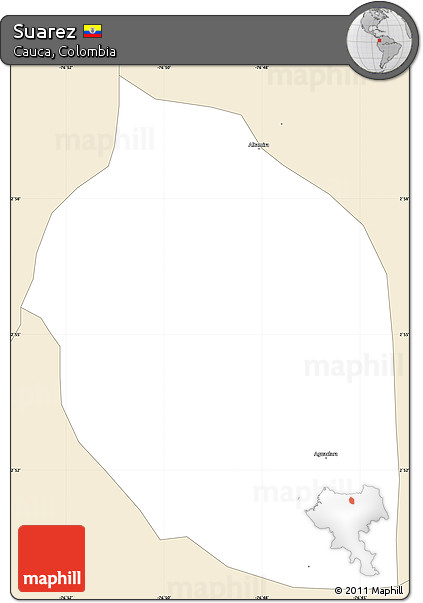 Classic Style Simple Map of Suarez