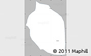 Gray Simple Map of Suarez, single color outside