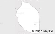 Silver Style Simple Map of Suarez, cropped outside