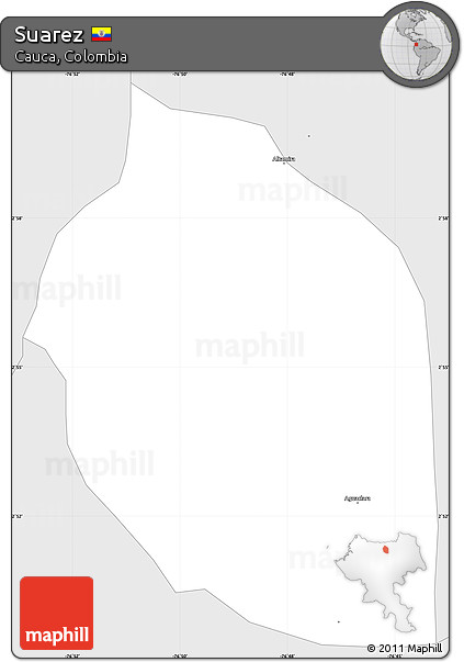 Silver Style Simple Map of Suarez