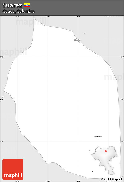 Silver Style Simple Map of Suarez