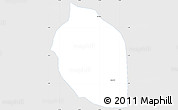 Silver Style Simple Map of Suarez, single color outside