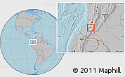 Gray Location Map of Timbio, hill shading
