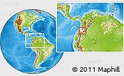 Physical Location Map of Timbio, highlighted parent region, within the entire country