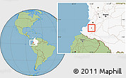 Savanna Style Location Map of Timbio, highlighted country