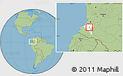 Savanna Style Location Map of Timbio, highlighted parent region