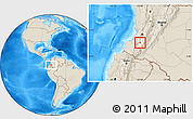 Shaded Relief Location Map of Timbio