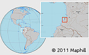 Gray Location Map of TIMBIQUI (Is.)