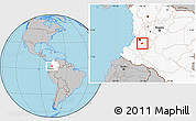 Gray Location Map of Toribio, highlighted country