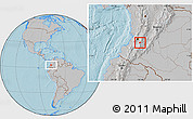 Gray Location Map of Toribio, hill shading