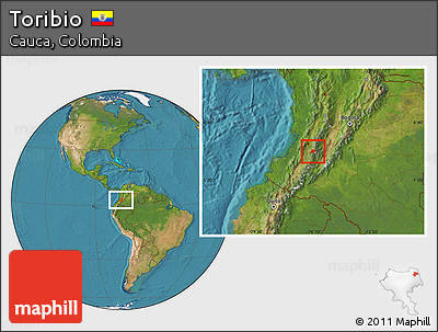 Satellite Location Map of Toribio