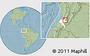 Savanna Style Location Map of Toribio, highlighted parent region, hill shading