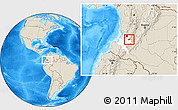 Shaded Relief Location Map of Toribio, highlighted parent region