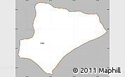 Gray Simple Map of Toribio, cropped outside