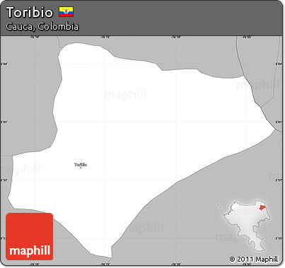 Gray Simple Map of Toribio