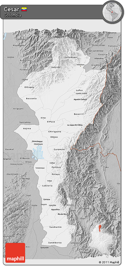 Gray 3D Map of Cesar
