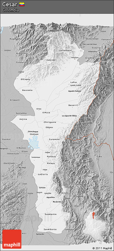 Gray 3D Map of Cesar