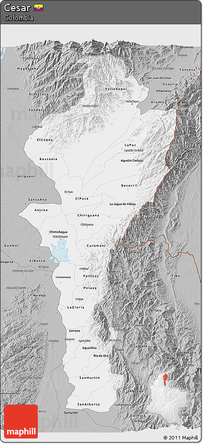 Gray 3D Map of Cesar