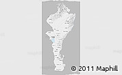 Gray 3D Map of Cesar, single color outside